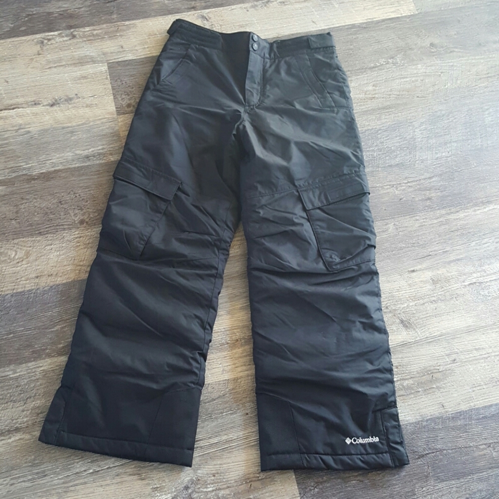 Columbia Omni-Shield Black Waterproof Snow Pants Kids 14/16 Premium Winter Ski
